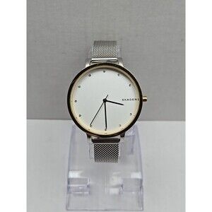 Skagen Hagen SKW2661 Womens 34mm Gold Silver Tone Mesh Quartz Watch New Battery